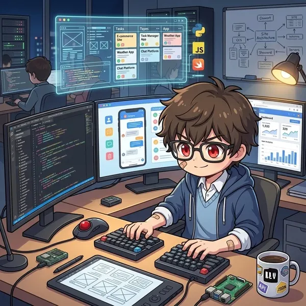 ツールを開発しているマスコットキャラクター
